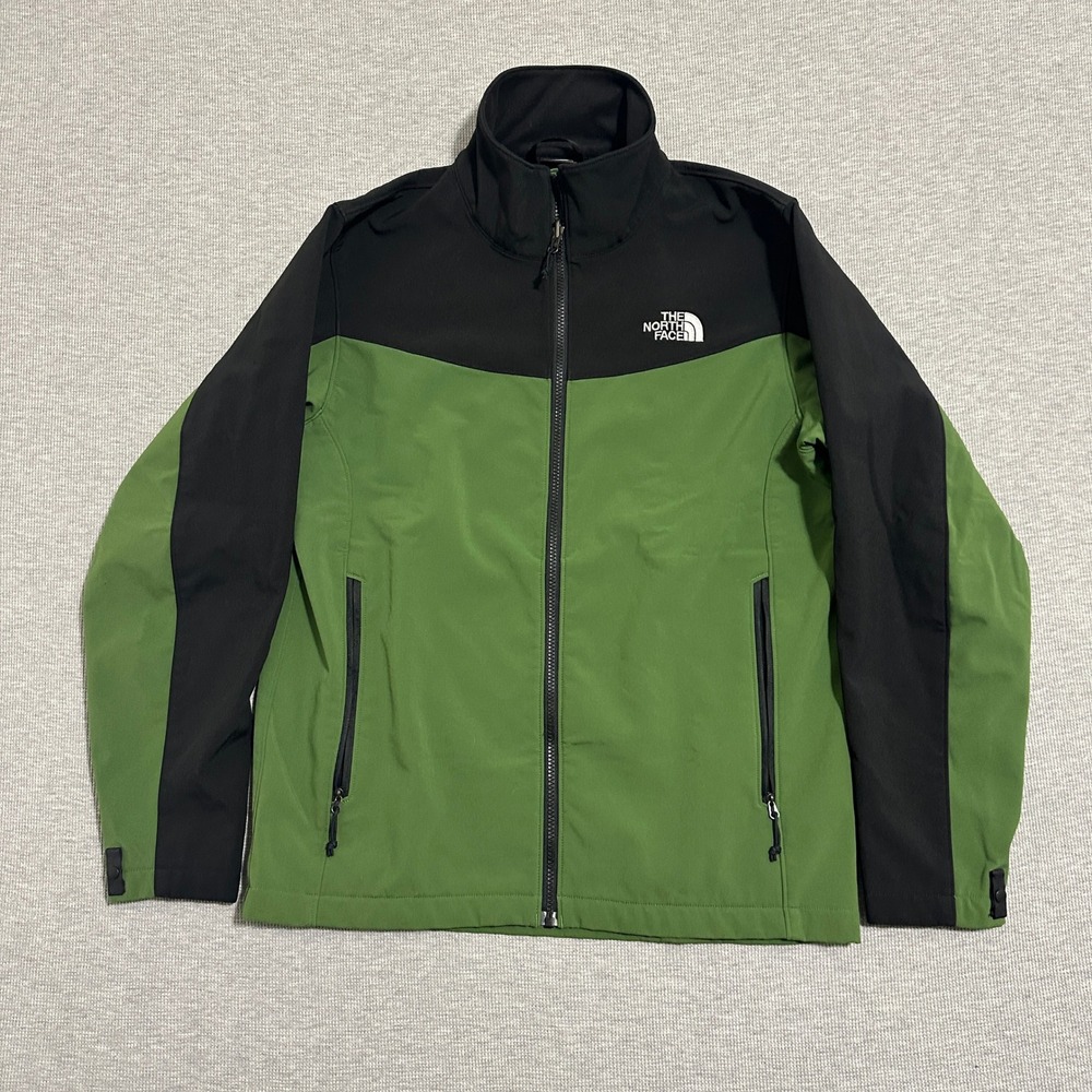 The North Face Apex Bionic Softshell Jacket Green Black Mens Size Medium